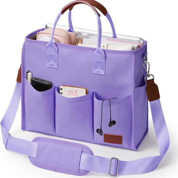 Travel Tote Bag for Women with 11 Pockets, Water-Resistant Canvas, Adjustable St - Picture 1 of 7